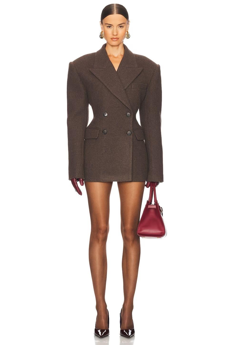 TASARIM KAHVERENGİ OVERSİZE BLAZER