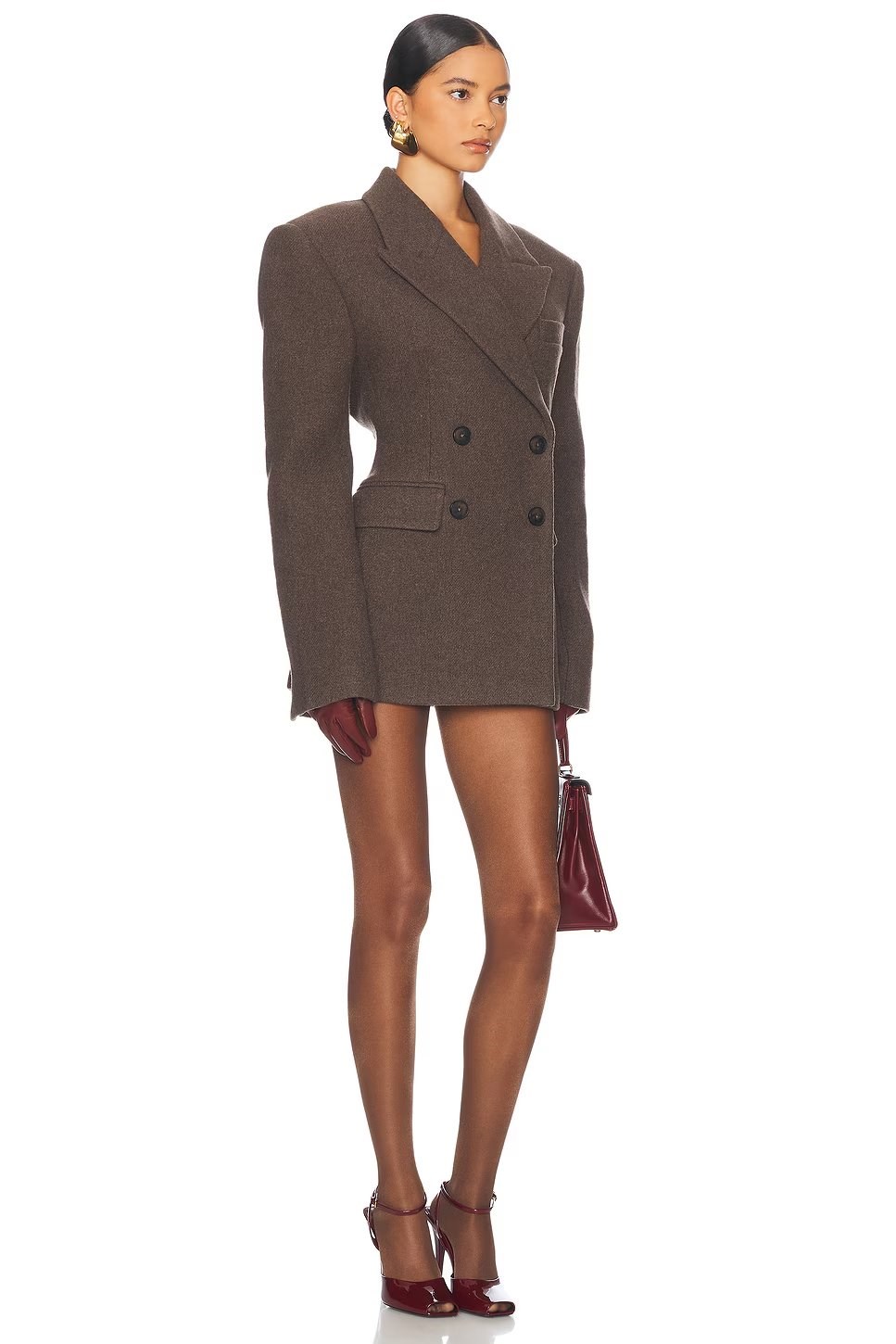 TASARIM KAHVERENGİ OVERSİZE BLAZER