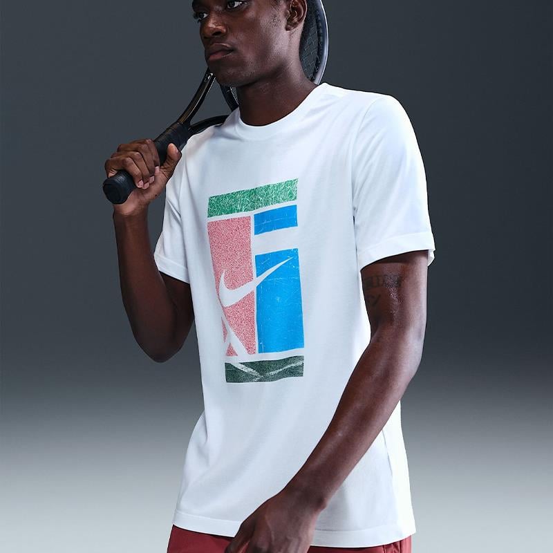 NikeNikeCourt Heritage Logo Dri-FIT Erkek Tenis Tişörtü
