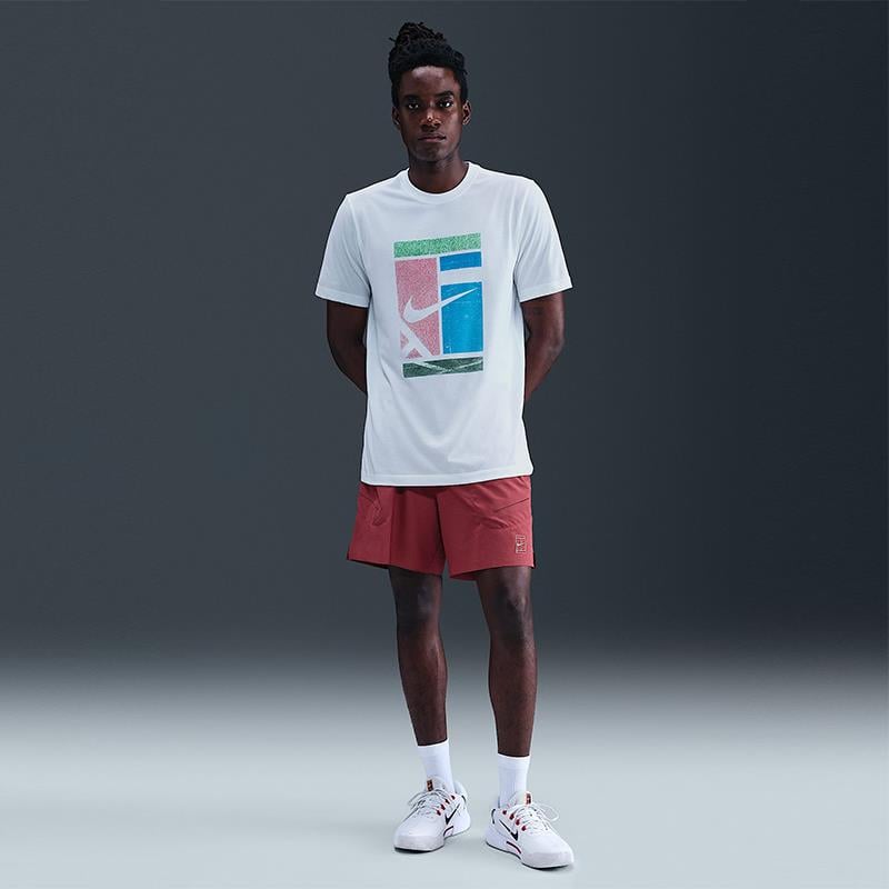 NikeNikeCourt Heritage Logo Dri-FIT Erkek Tenis Tişörtü