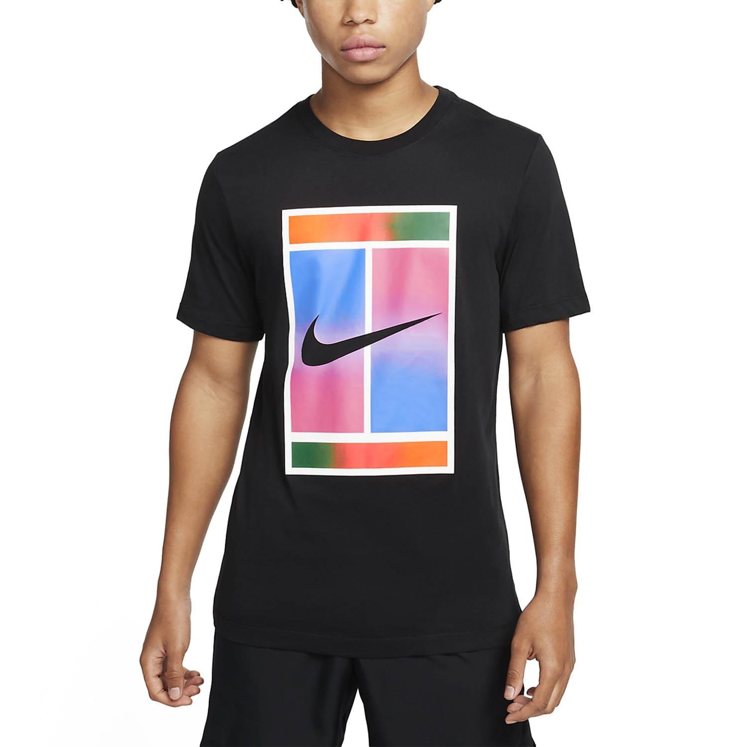 NikeNikeCourt Dri-FIT Heritage Baskılı Erkek Tenis Tişörtü