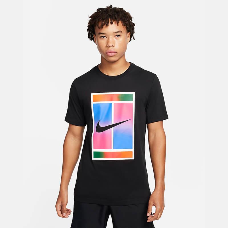 NikeNikeCourt Dri-FIT Heritage Baskılı Erkek Tenis Tişörtü
