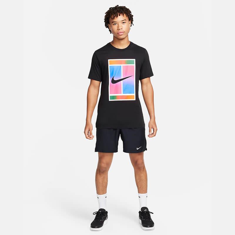 NikeNikeCourt Dri-FIT Heritage Baskılı Erkek Tenis Tişörtü