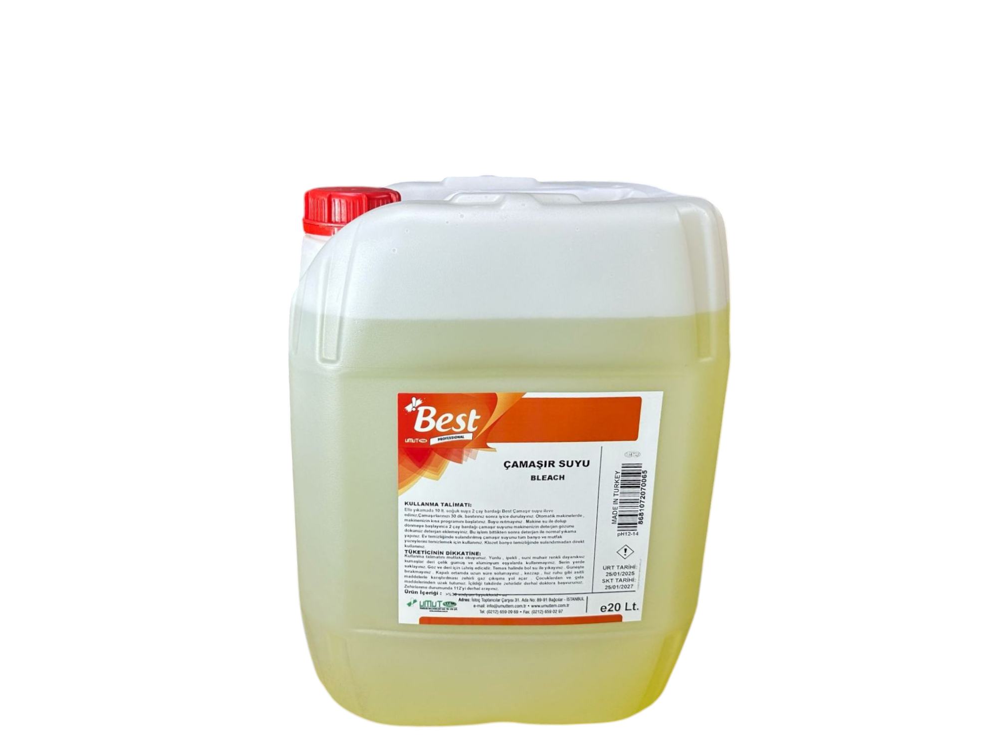 Best Çamaşır Suyu 20 Lt ( Saf ) 
