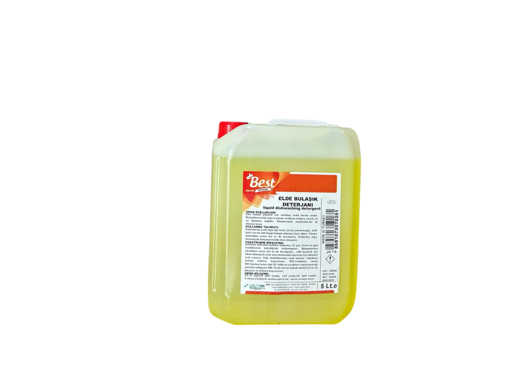 Best Elde Bulaşık Deterjanı Sarı Extra 5 Lt