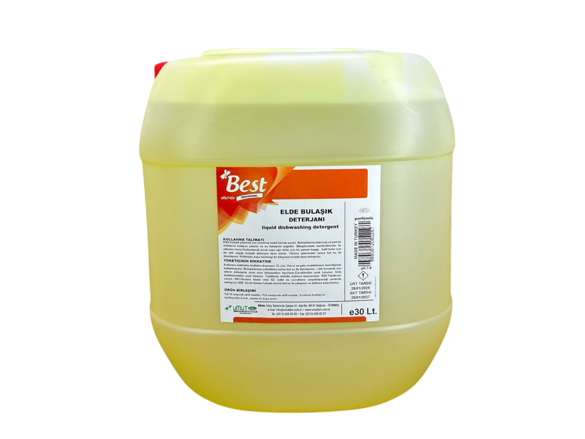 Best Elde Bulaşık Deterjanı Sarı Extra 30 Lt