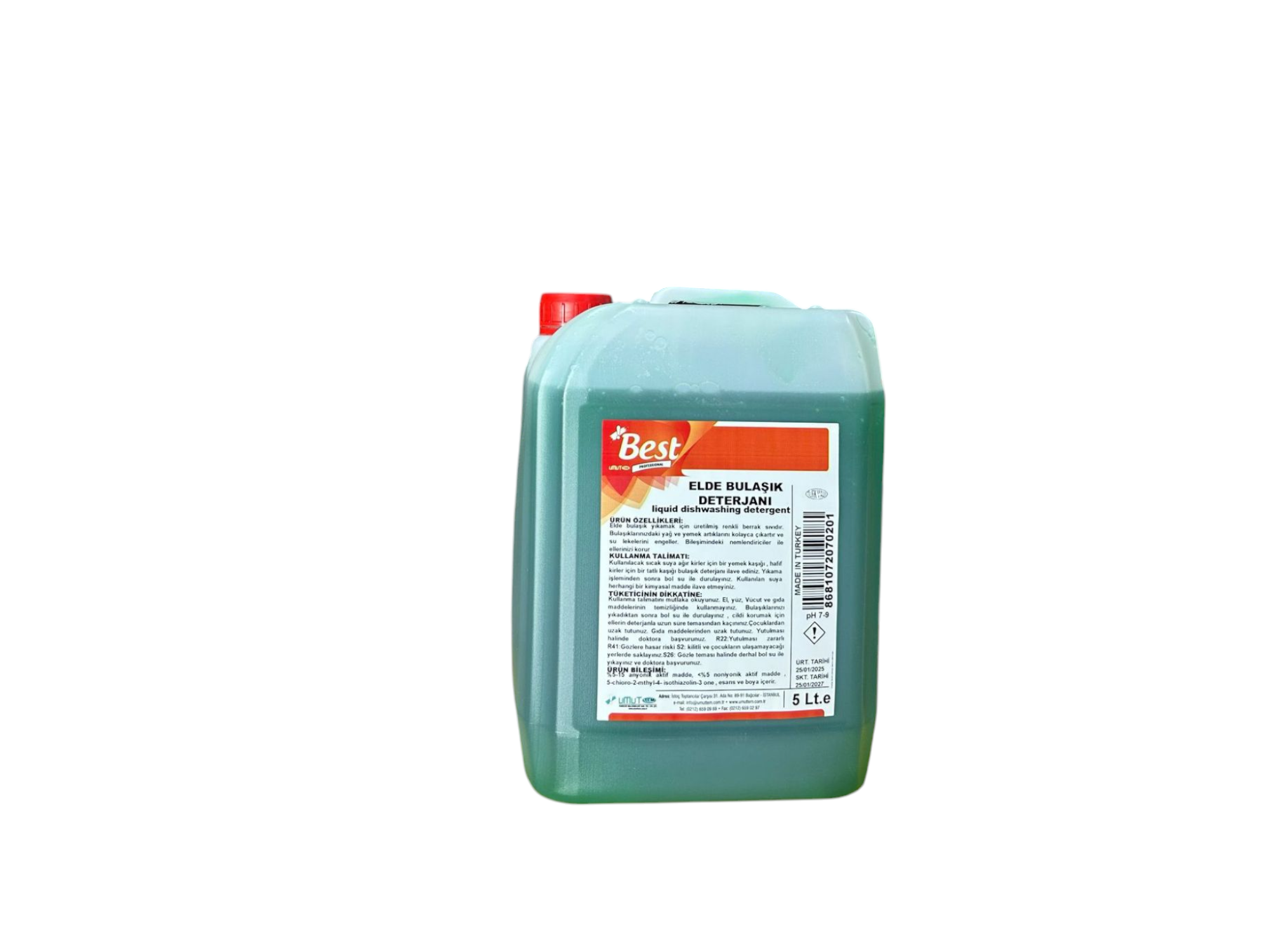 Best Elde Bulaşık Deterjanı Yeşil 5 Lt