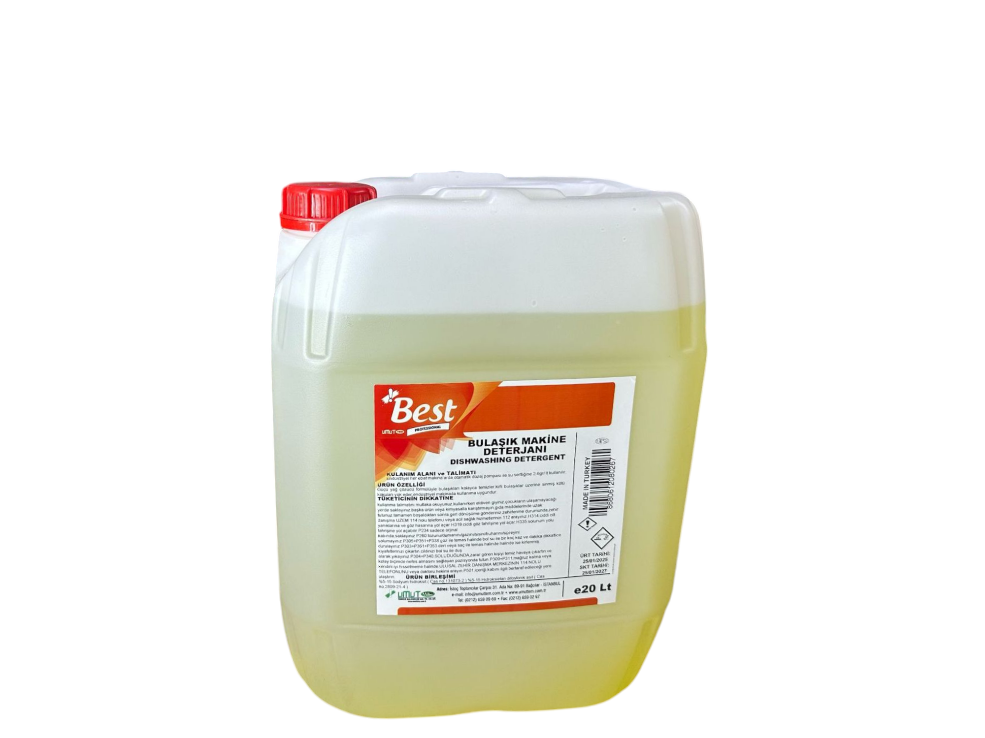 Best Endüstriyel Bulaşık Makine Deterjanı 20 Lt
