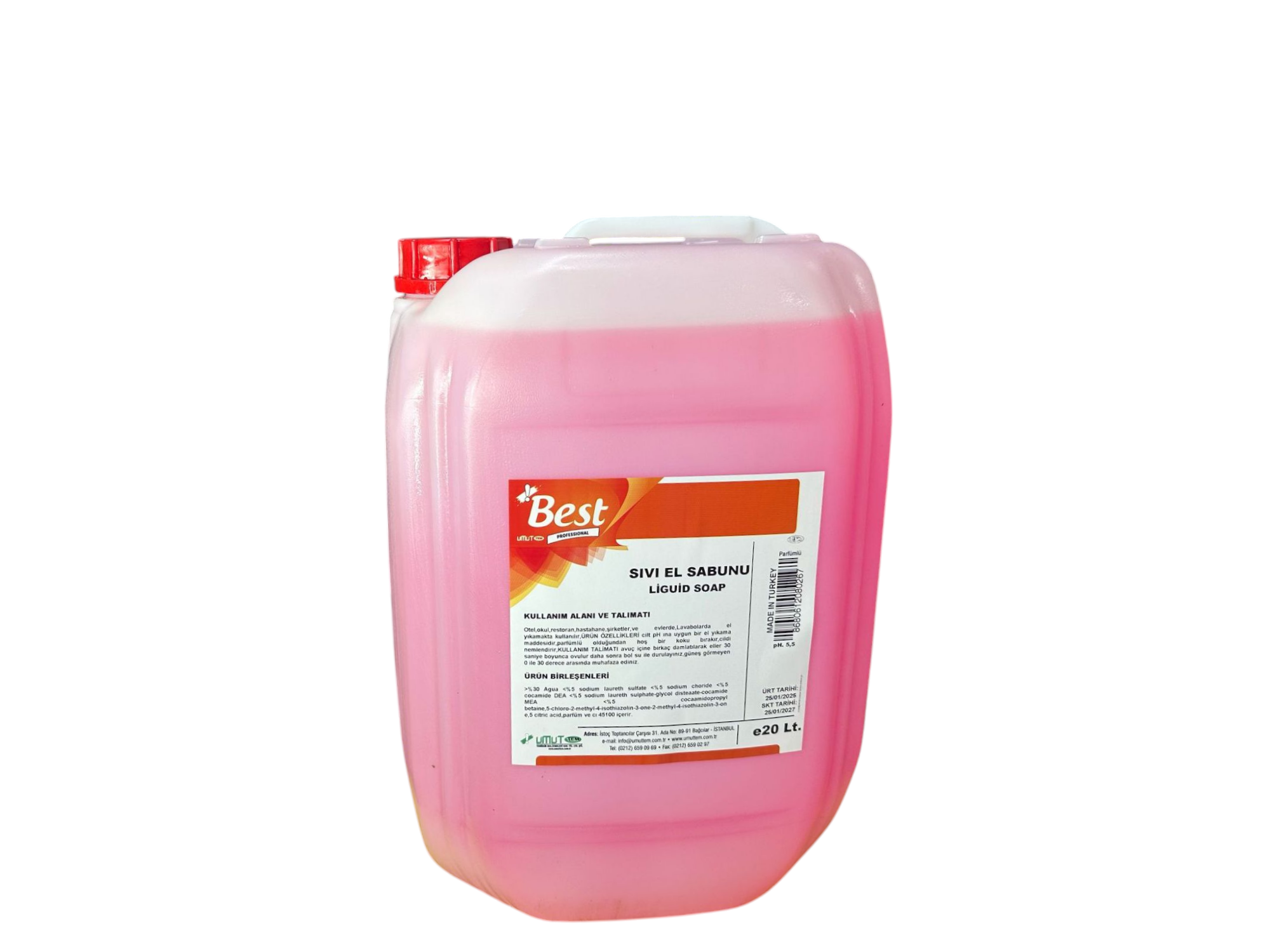Best Sıvı El Yıkama Sabunu 20 Lt Pembe
