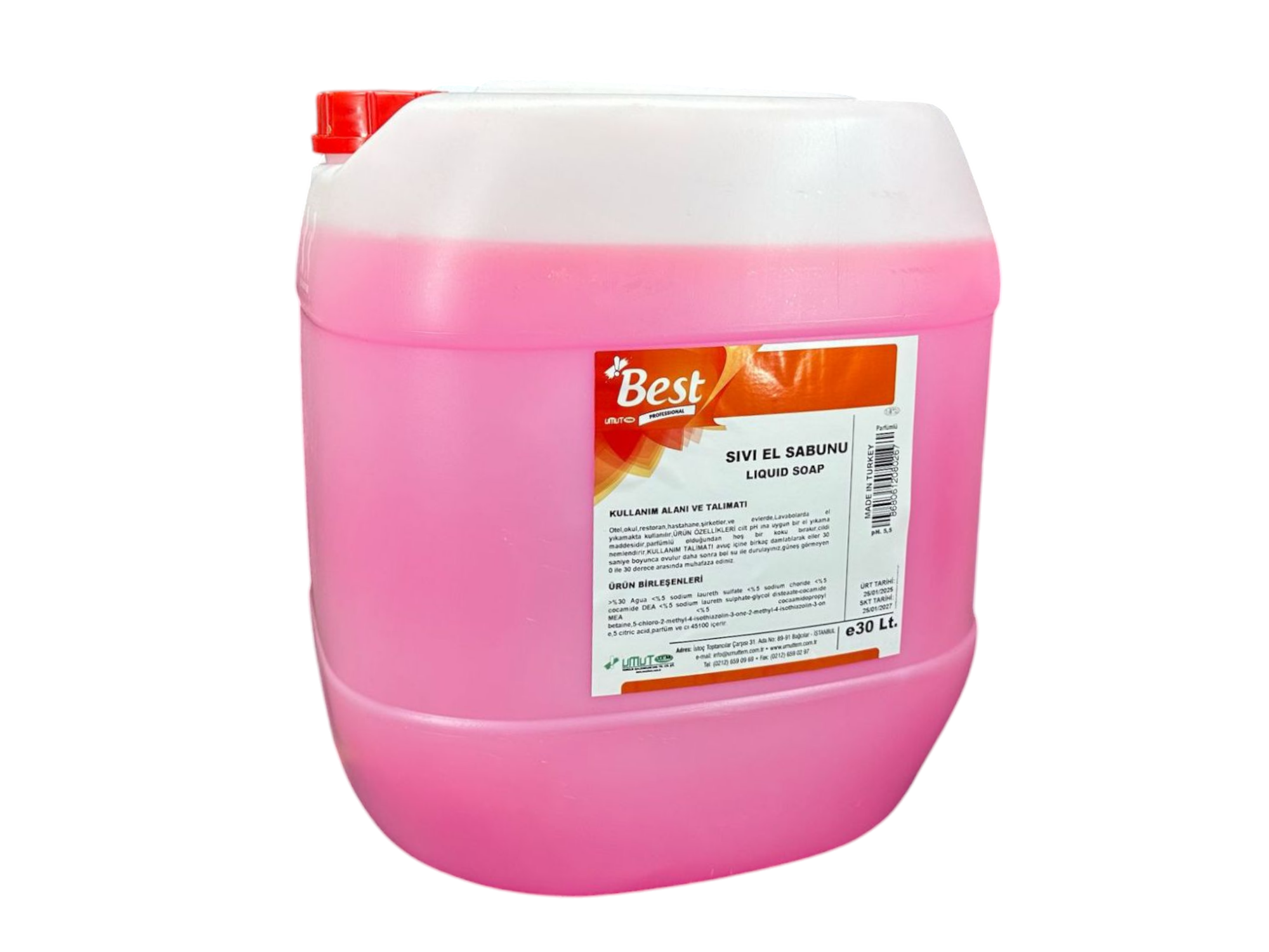 Best Sıvı El Yıkama Sabunu 30 Lt Pembe
