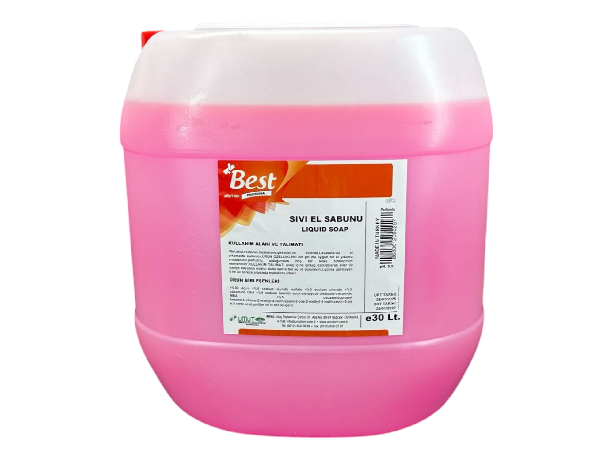 Best Sıvı El Yıkama Sabunu 30 Lt Pembe