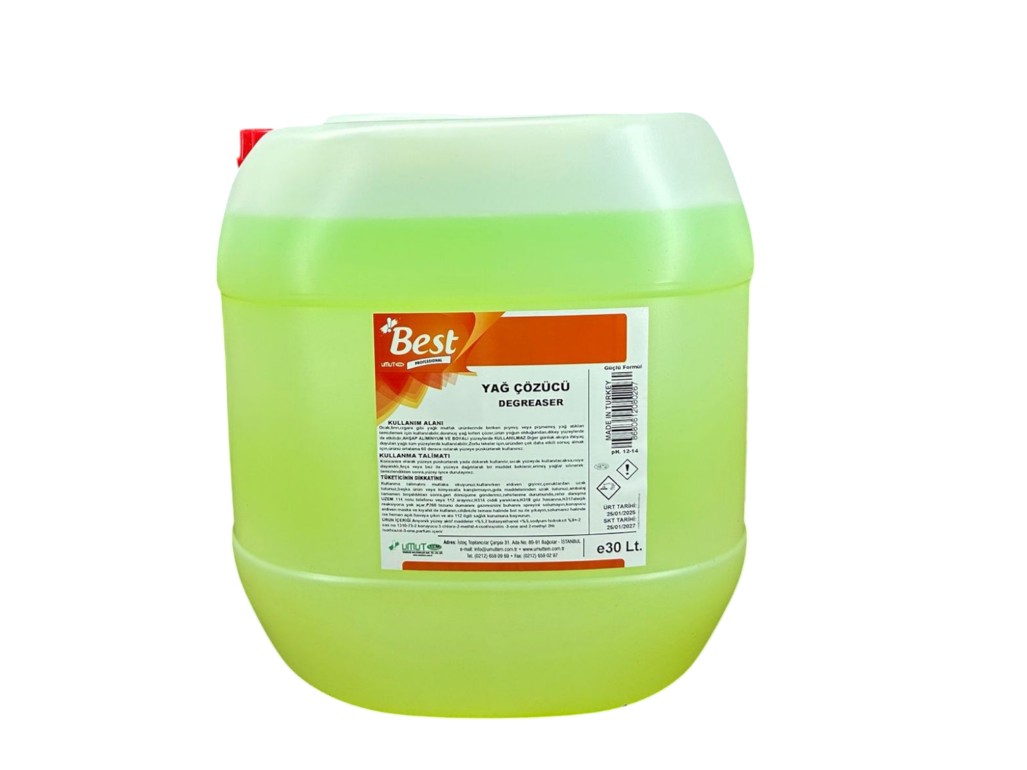 Best Yağ Çözücü 30 Lt