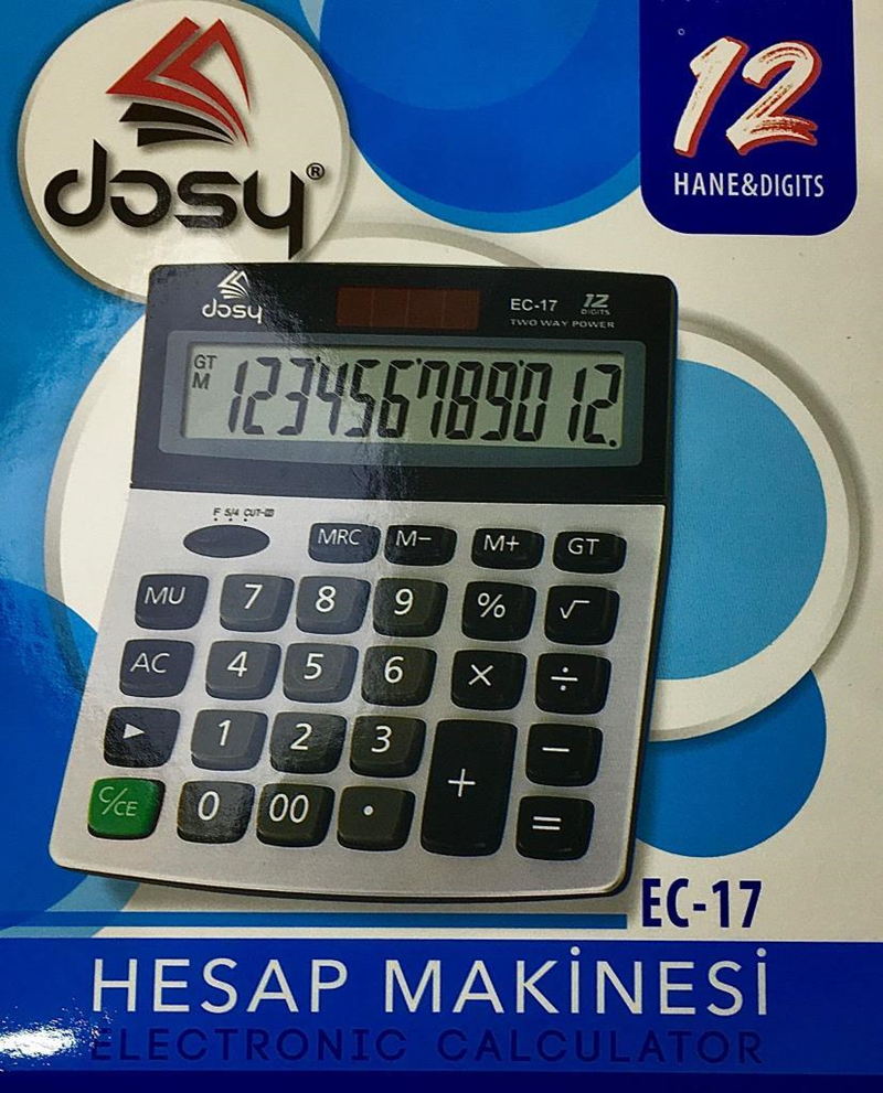 Dosy Hesap Makinası Orta Boy EC-17
