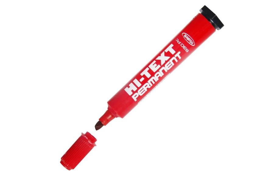 Hi- Text Kesik Uç Koli Kalemi Kırmızı