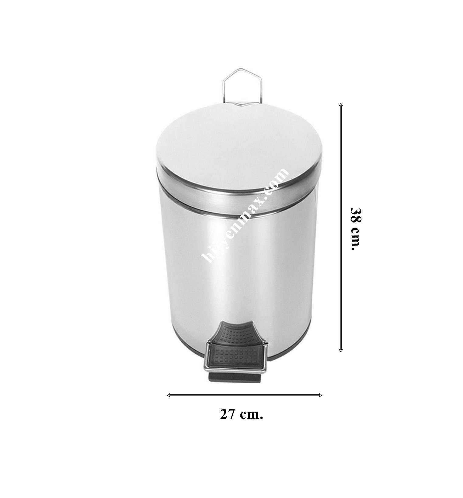 Krom Pedallı Çöp Kovası 12 Lt.