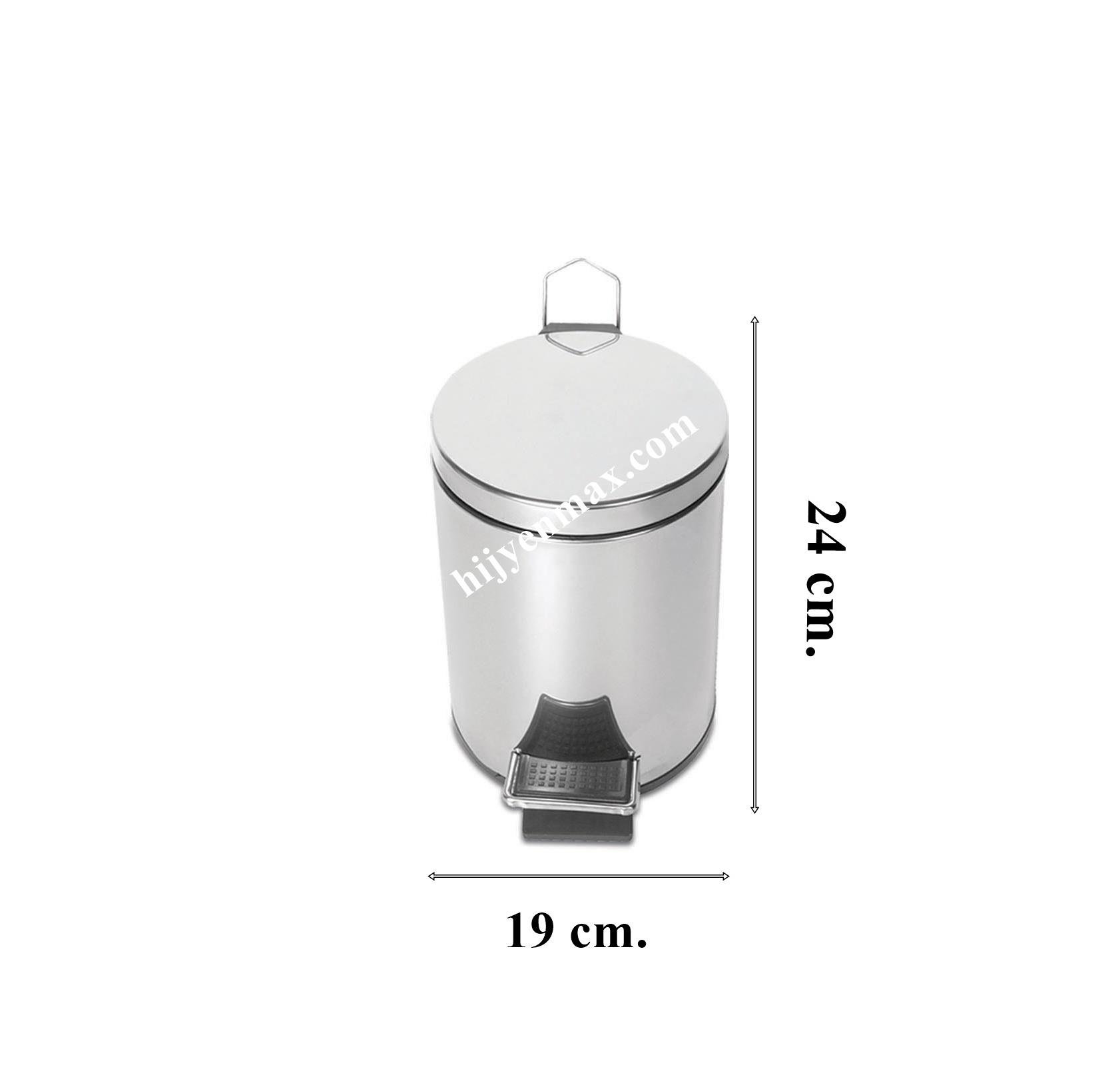 Krom Pedallı Çöp Kovası 3 Lt.