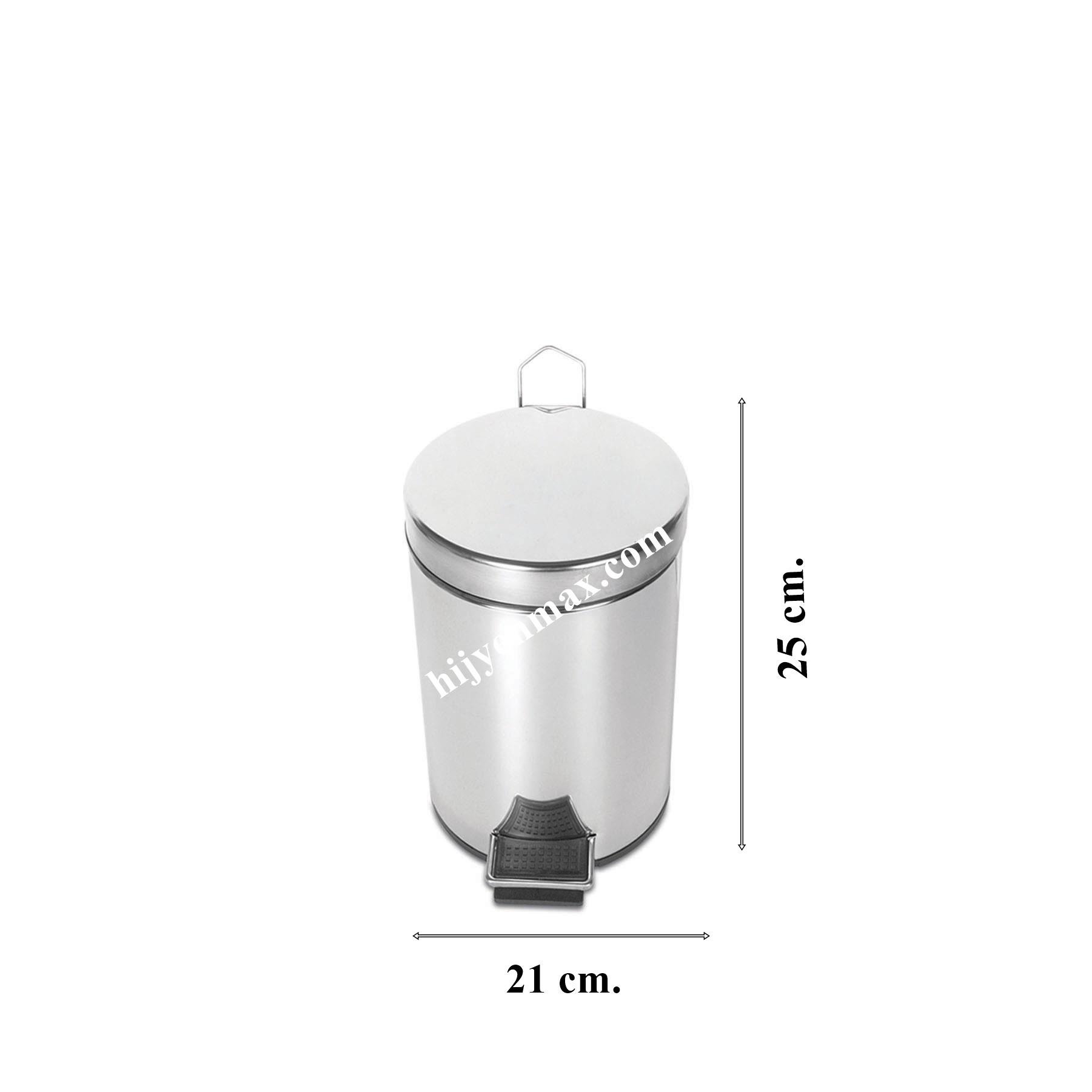 Krom Pedallı Çöp Kovası 5 Lt.