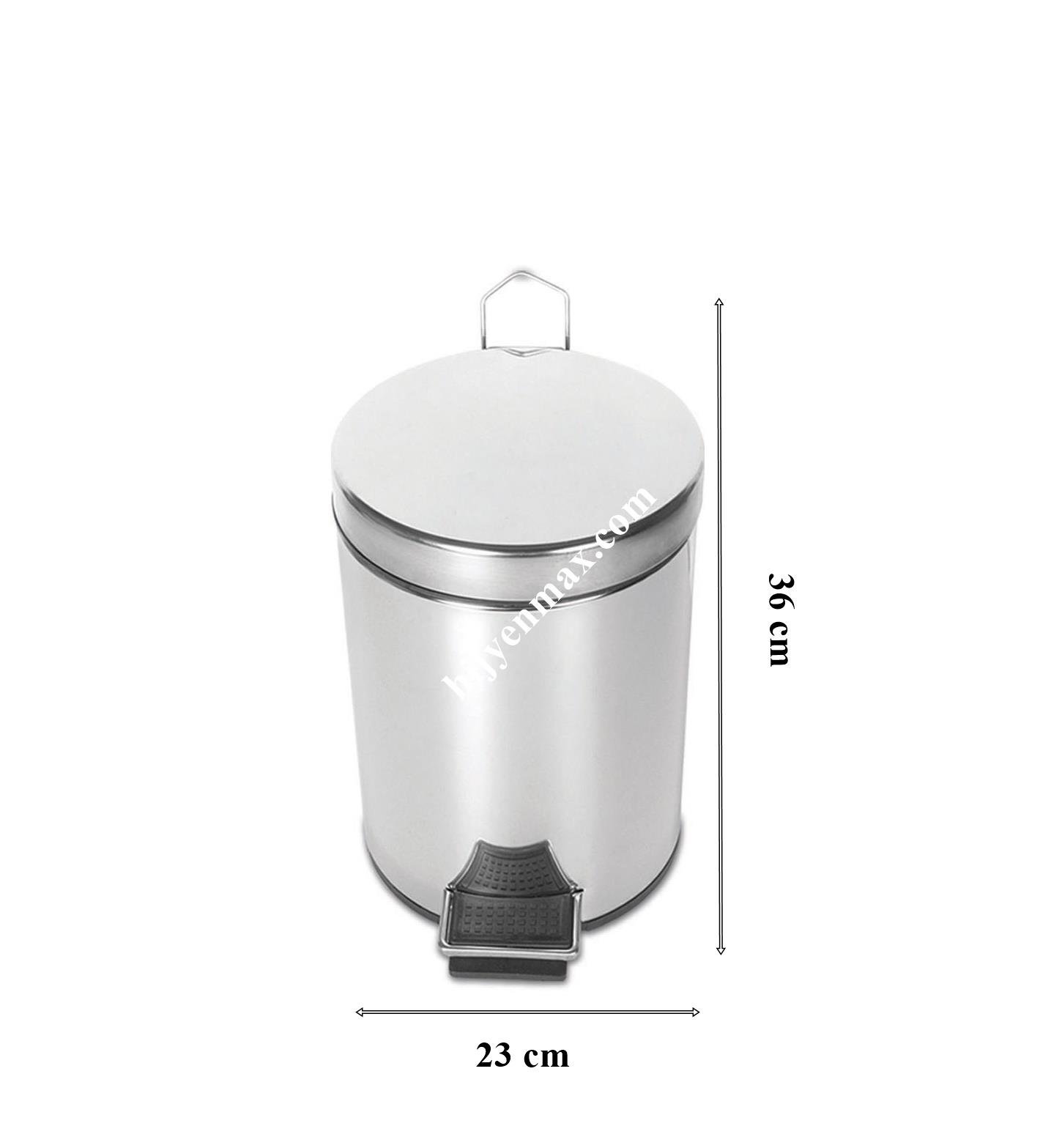 Krom Pedallı Çöp Kovası 8 Lt.