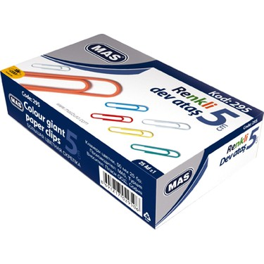 Mas Renkli Dev Ataş Pvc Kaplı 25 'li