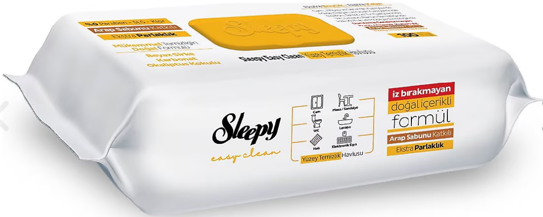 Sleepy Yüzey Temizlik Havlusu 100'lü Arap Sabunu Katkılı
