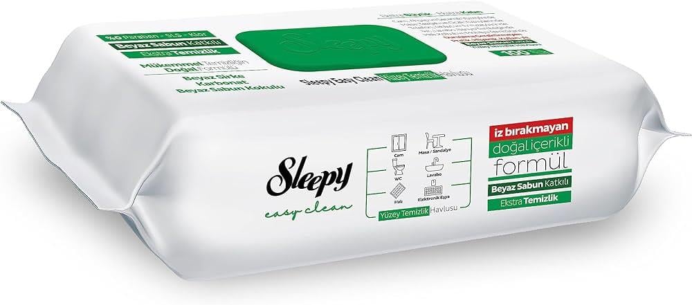 Sleepy Yüzey Temizlik Havlusu 100'lü Beyaz Sabun Özlü