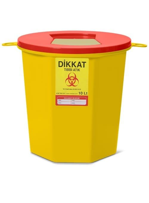 Tıbbi Atık Çöp Kovası 10 Lt