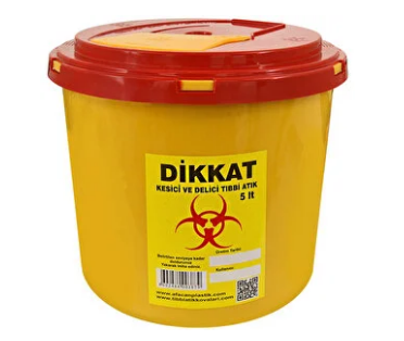 Tıbbi Atık Çöp Kovası 5 Lt