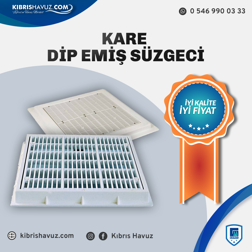 Kare Dip Emiş Süzgeci | Dip Emiş Süzgeçleri | Dip Emiş Süzgeçleri | Kare Dip Emiş Süzgeci 