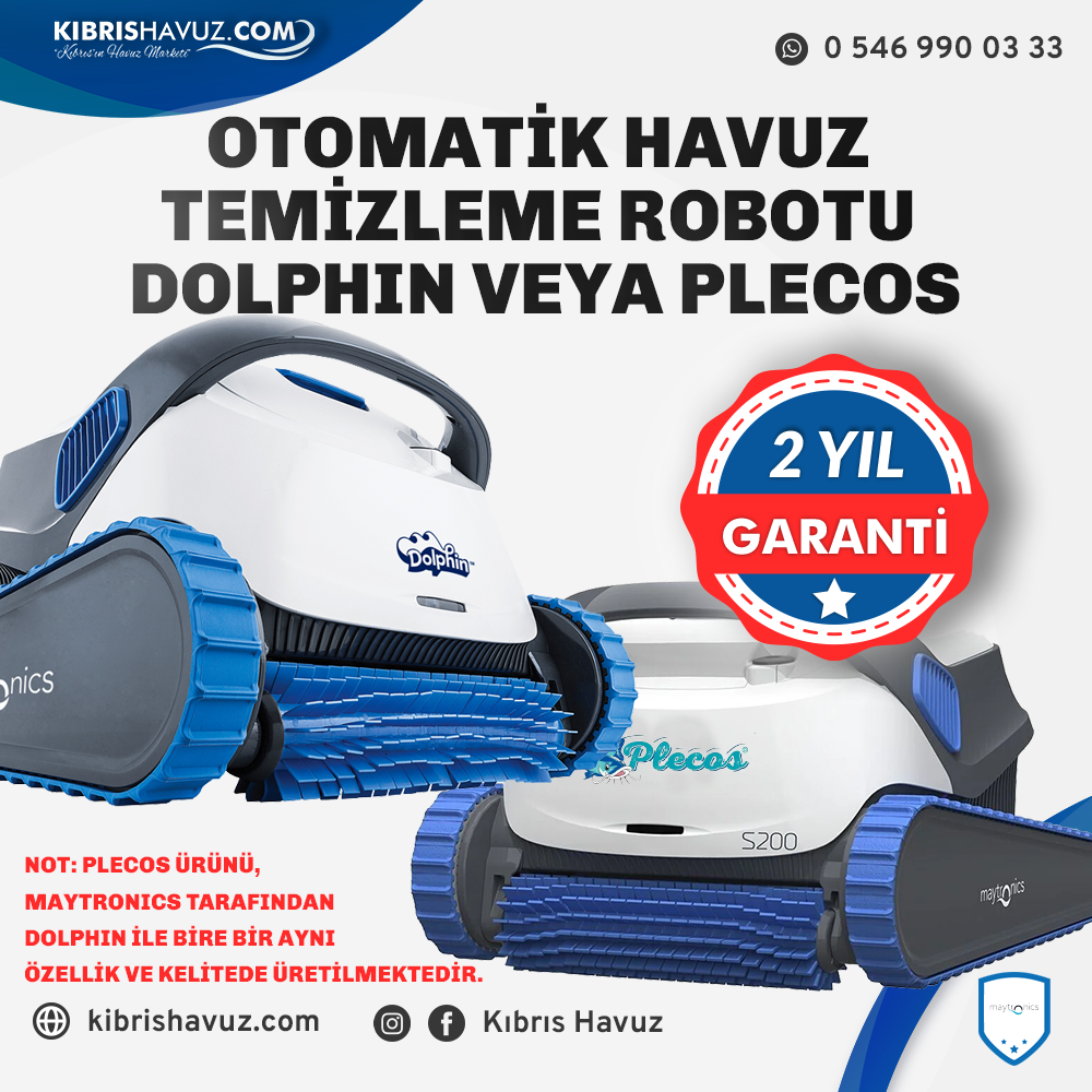 Tam Otomatik Havuz Temizlik (Dolphin veya Plecos) ve Bakım Seti + Test Kit ve Termometre Hediyeli | Havuz Temizlik Setleri | Tam Otomatik Havuz Temizlik (Dolphin veya Plecos) ve Bakım Seti + Test Kit ve Termometre Hediyeli