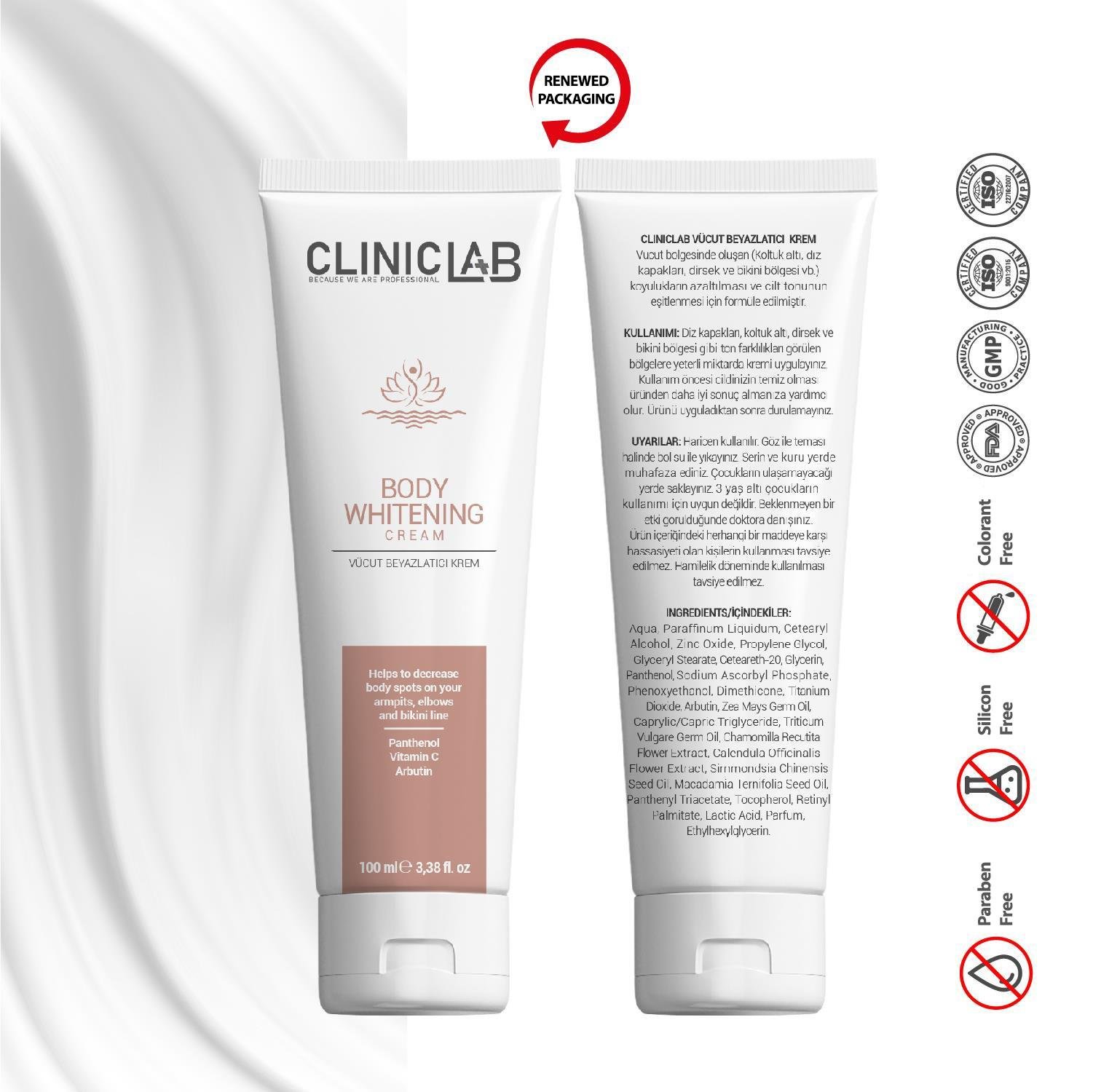 ClinicLab Body Whitening Cream 100ml