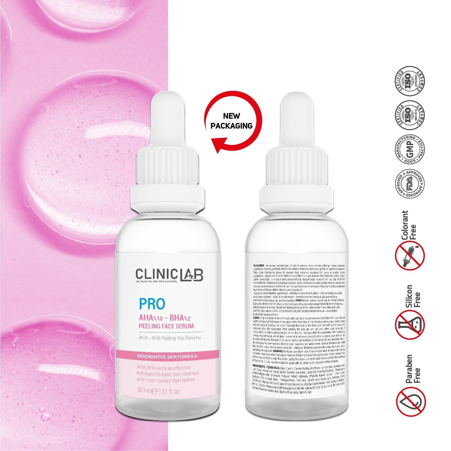 ClinicLab Pro+ AHA-BHA Peeling Face Serum 30ml