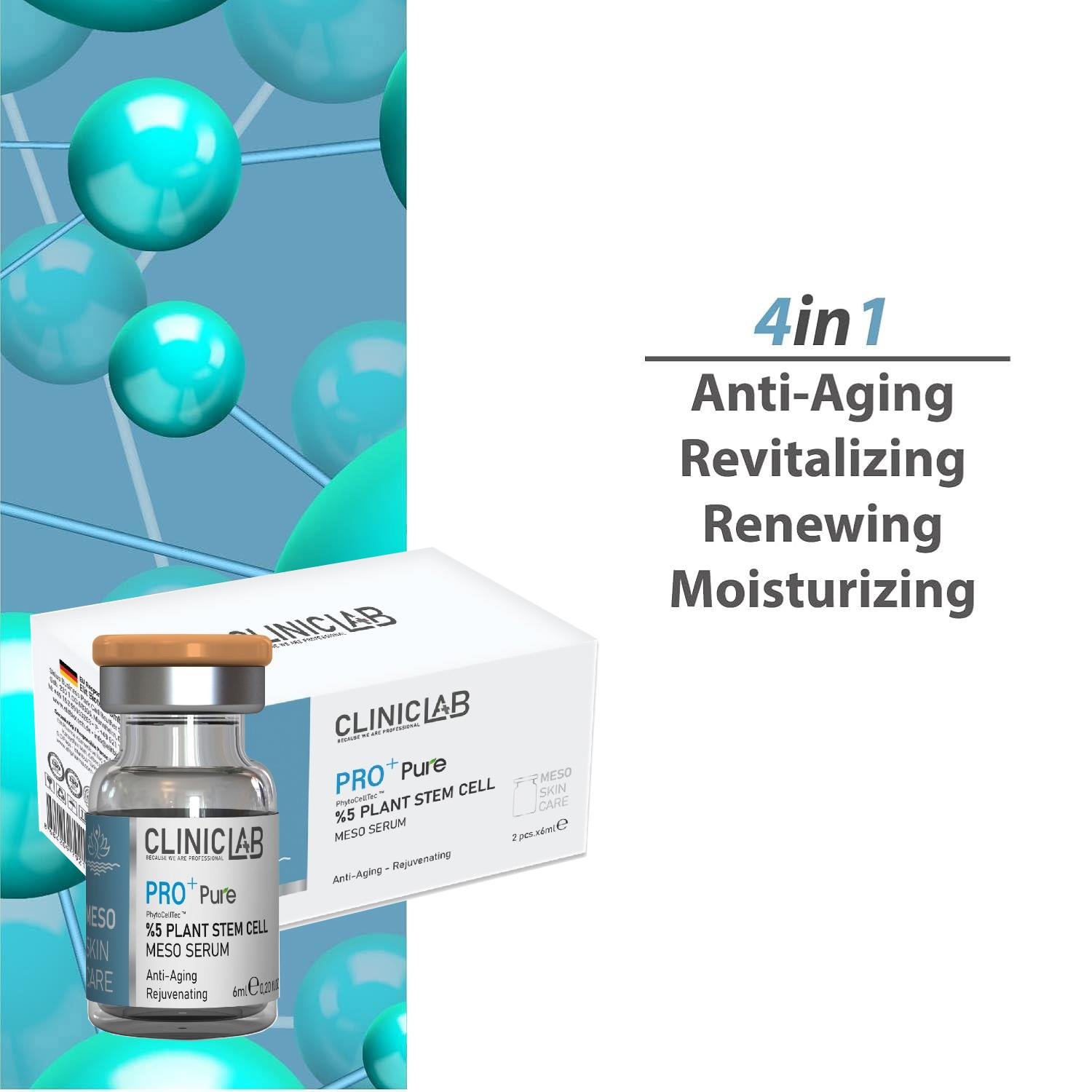 Cliniclab Pro+ Pure %5 Plant Stem Cell Meso Serum 6 mL x 2 pcs  