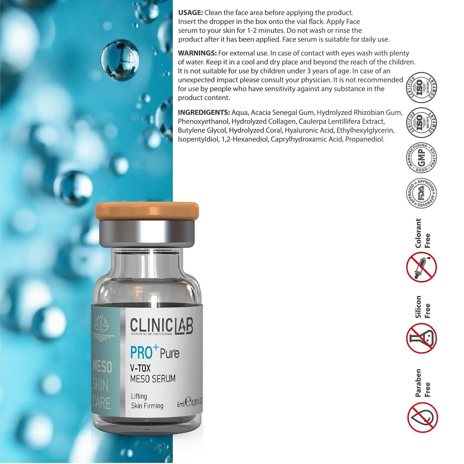 Cliniclab Pro+ Pure V-Tox Meso Serum 6 mL x 10 pcs