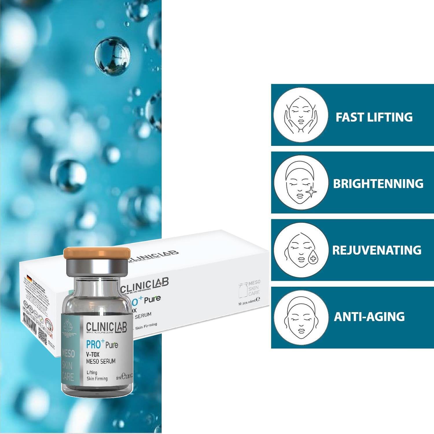 Cliniclab Pro+ Pure V-Tox Meso Serum 6 mL x 10 pcs