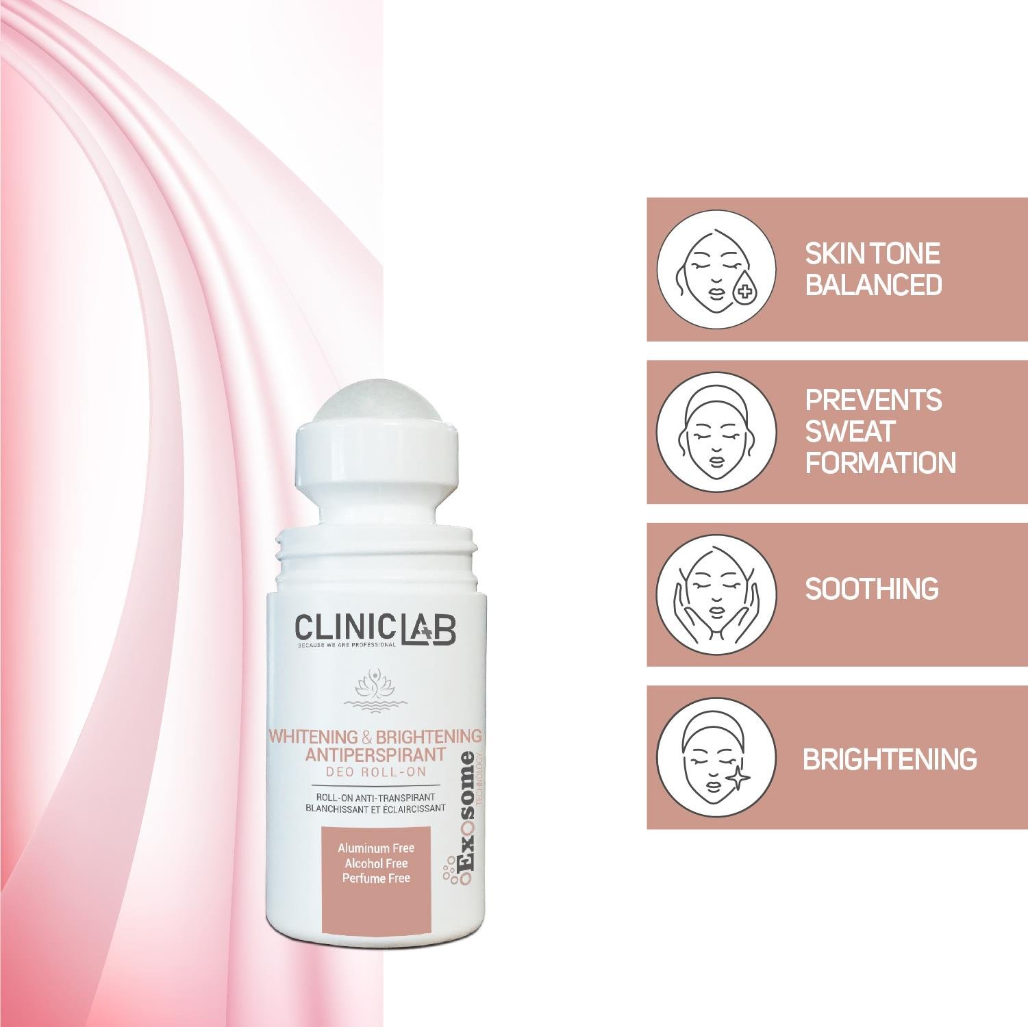 Cliniclab Whitening and Brighteing Antiperspirant Deo Roll-On 50 ml