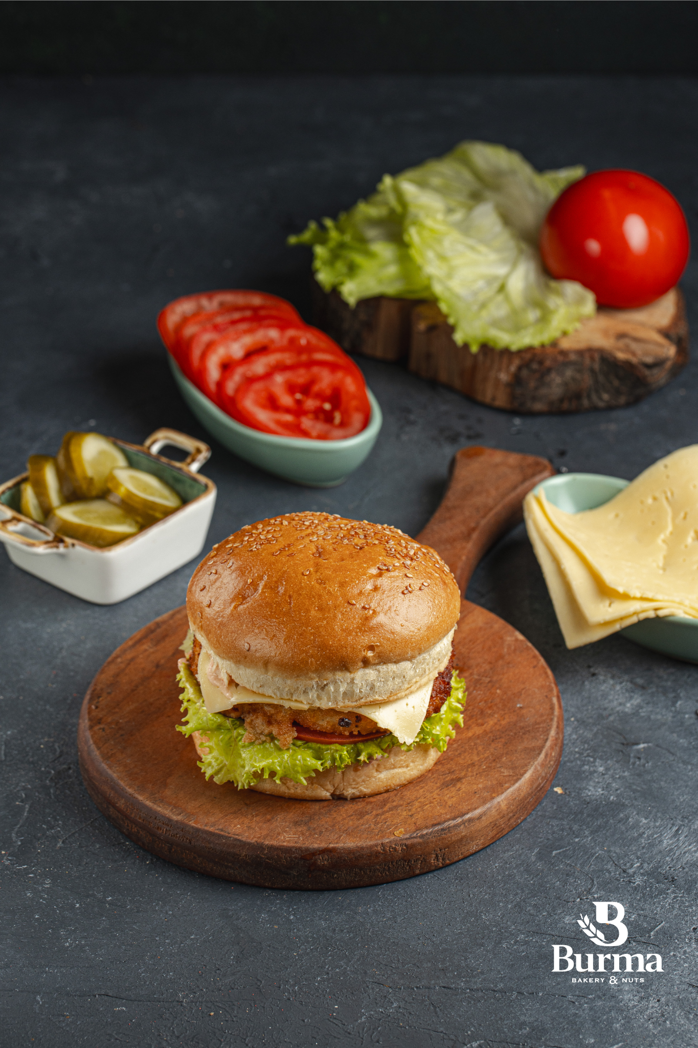 Burger toyuqlu