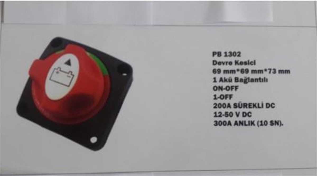Akü Şalteri Tek Devre Eng Pro Pb 1302