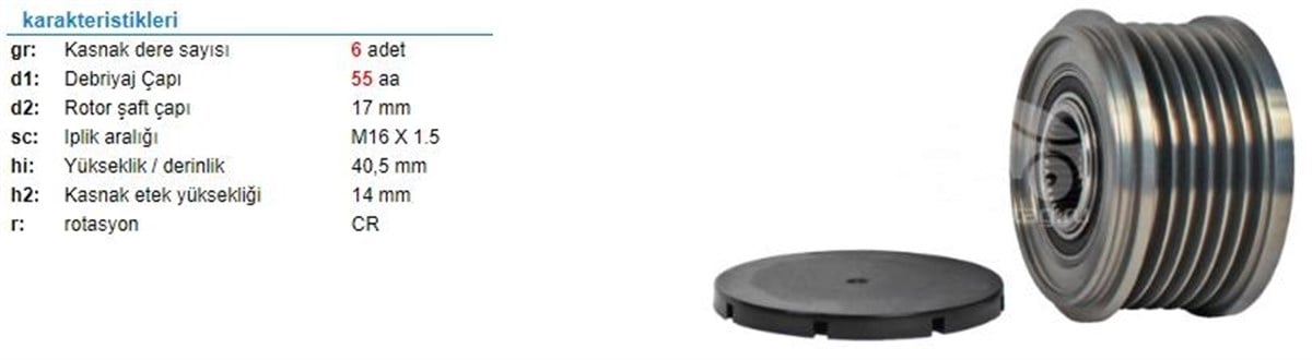 ALT.KASNAĞI 6KAN RENAULT DACİA NİSSAN