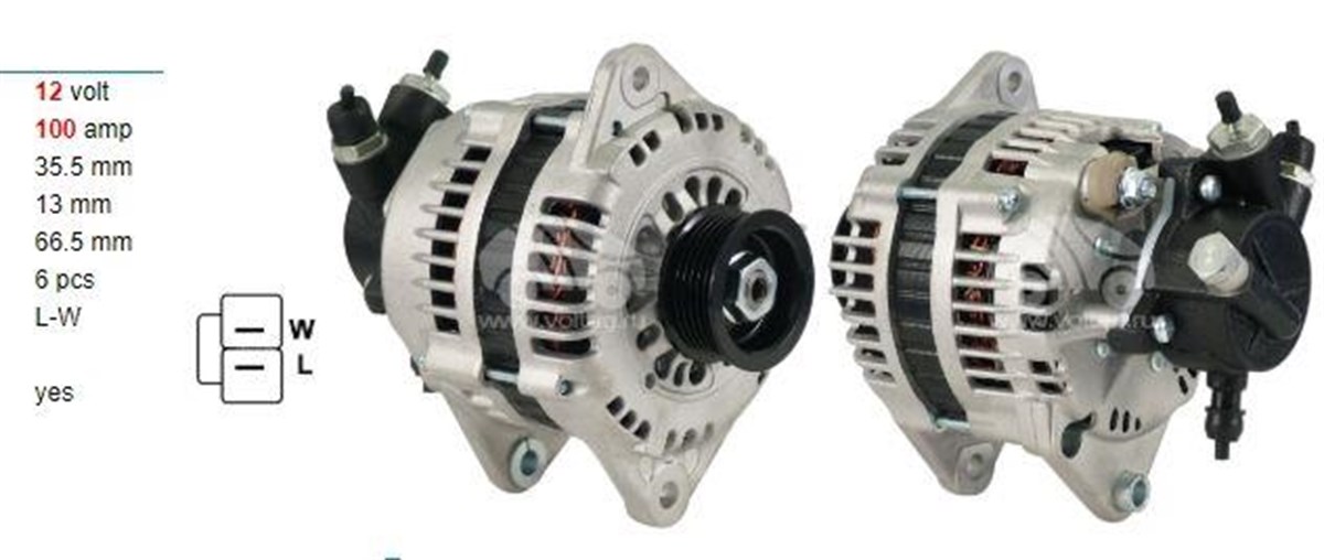 Alternatör 12V 100Ah (Revizyon) Opel Combo Astra Merıva Honda Cıvıc