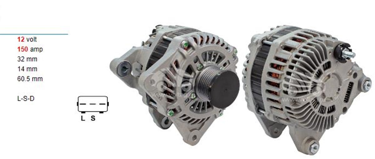 Alternatör 12V 150Ah Nıssan Qashqai Nıssan X Traıl Iı Renault Koleos 2 0 Dci Hy 2008  [M9r832]