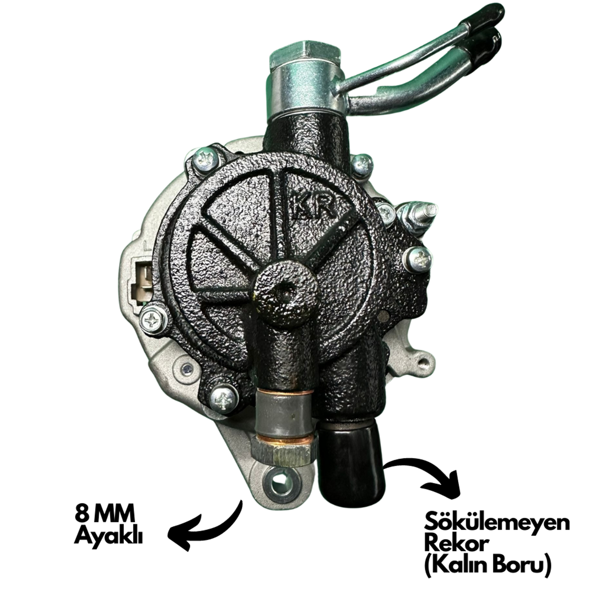 Alternatör 12V 65Ah H100 Em Çift Kasnak Kalın Boru 8Mm Alt Ayak 8Mm Alt911