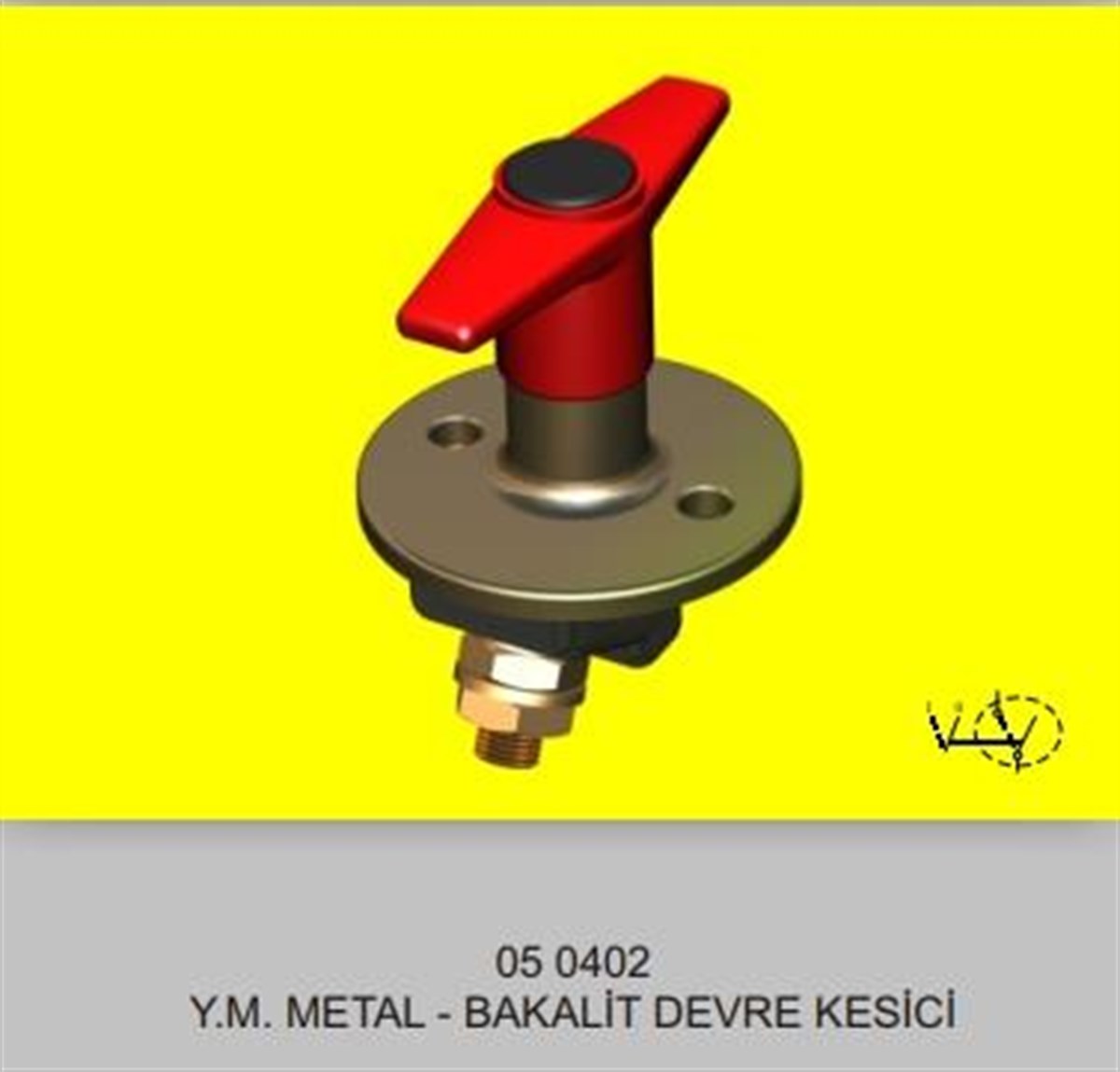 Devre Kesici Metal Küçük Tip Çevirmeli 050402