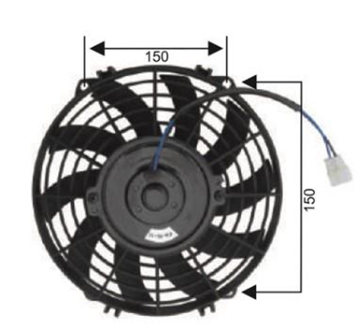 Fan Motoru 12V Üniversal Pervaneli 7İnç 190Mm