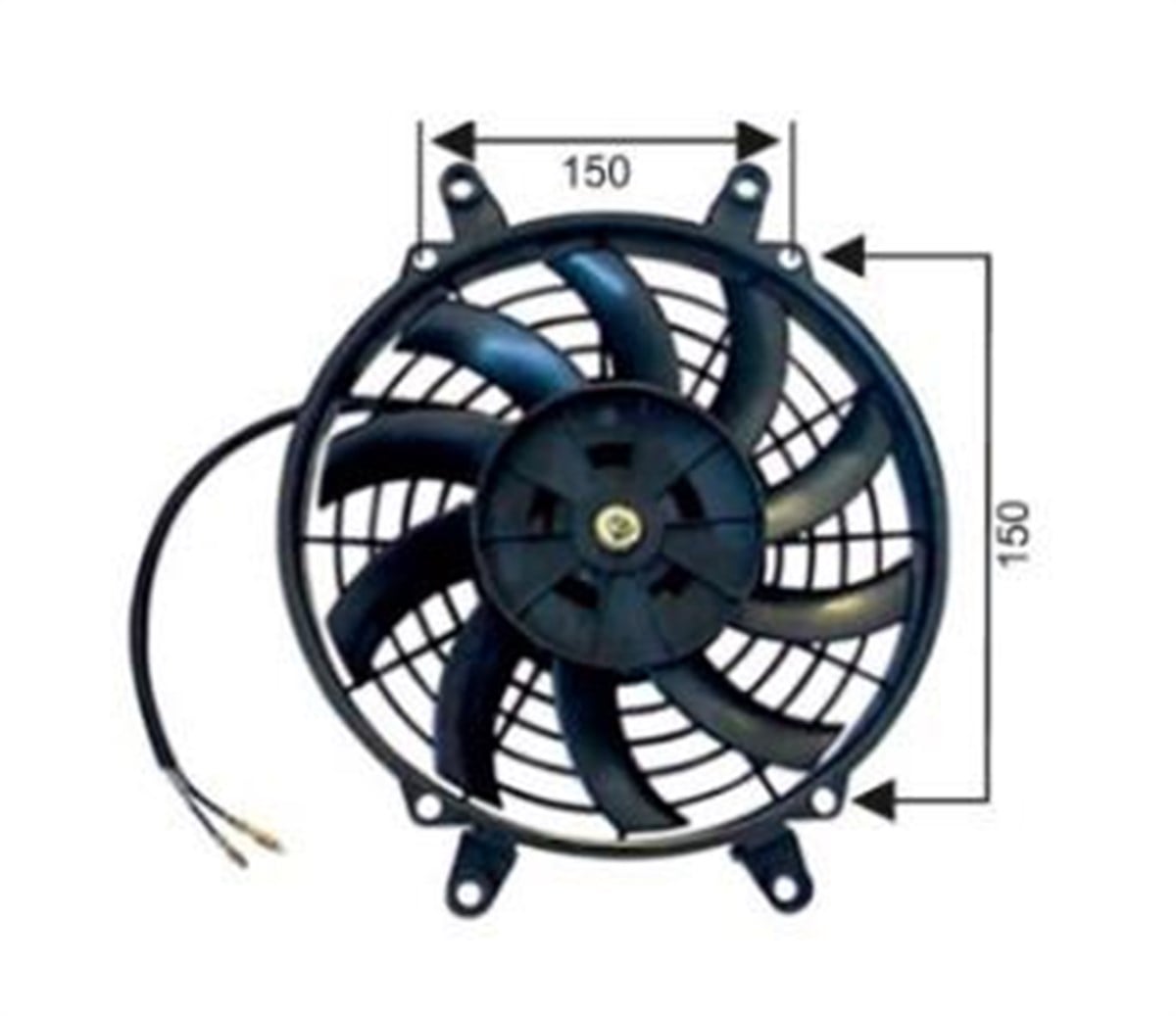 Fan Motoru 24V Üniversal Pervaneli 7 İnç 190Mm