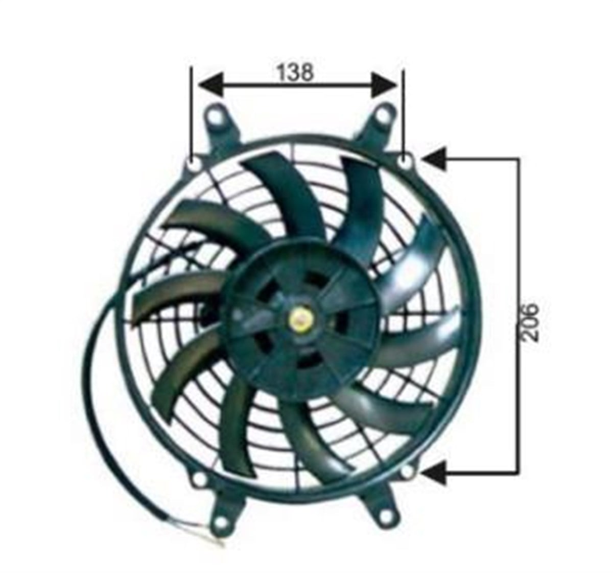 Fan Motoru 24V Üniversal Pervaneli 9İnç 230Mm