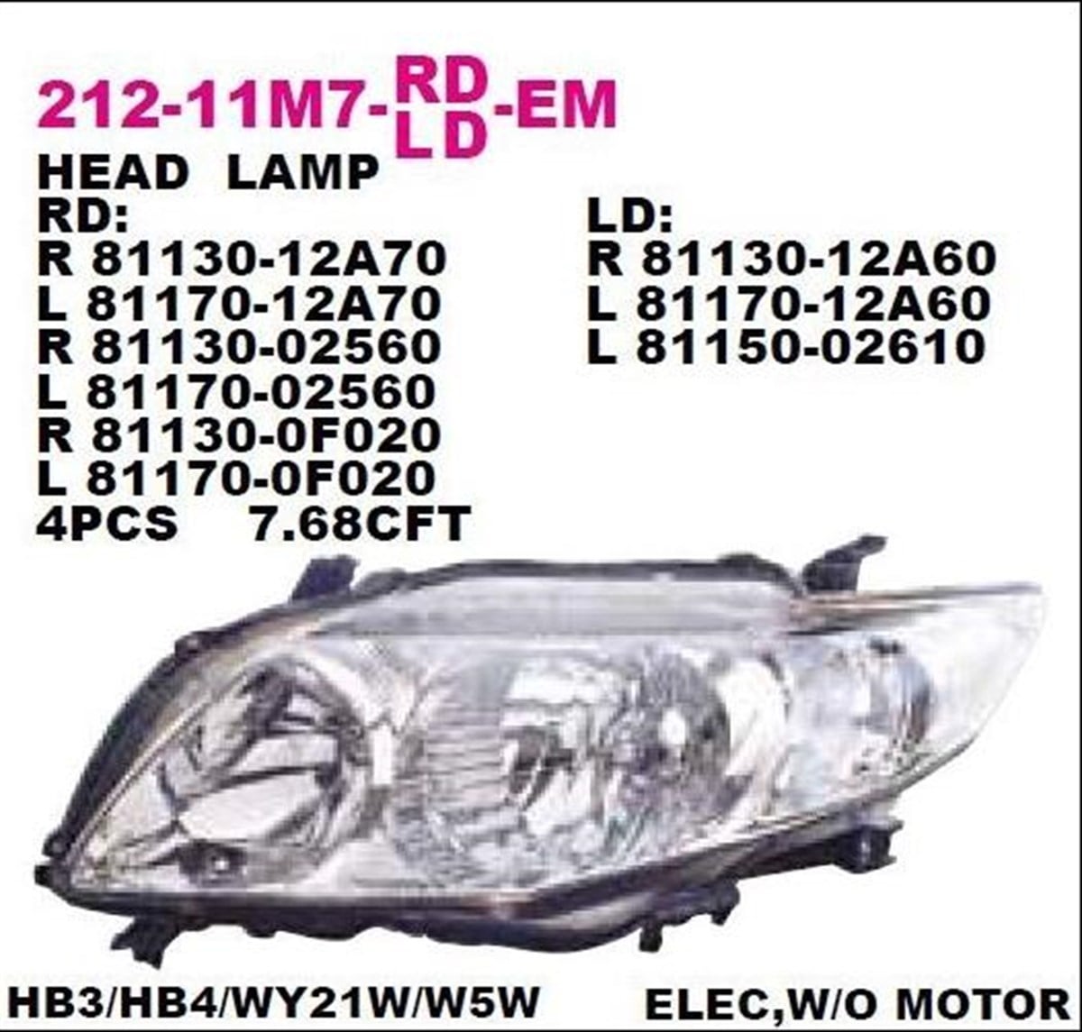 Far Elektrikli Sol Todo Corolla 07
