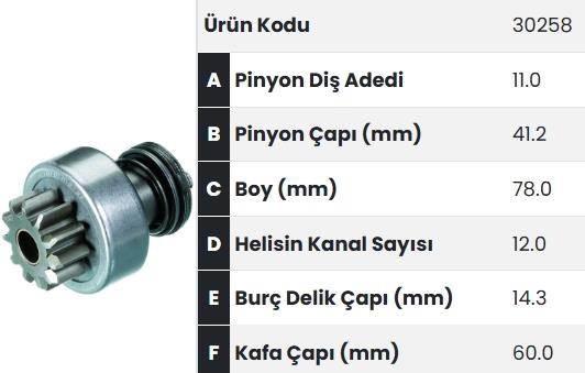 FORM30258-Marş Dişlisi