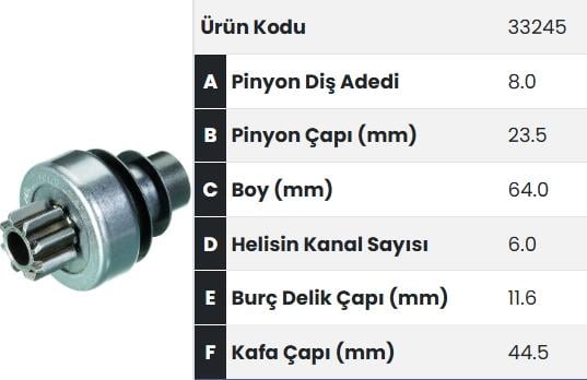 FORM33245-Marş Dişlisi