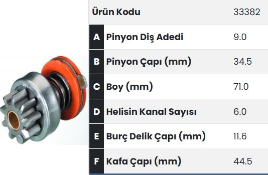FORM33382-Marş Dişlisi