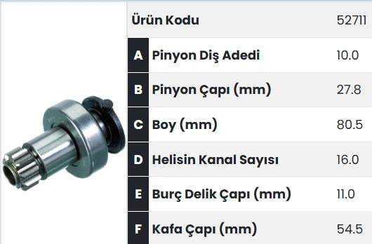 FORM52711-Marş Dişlisi